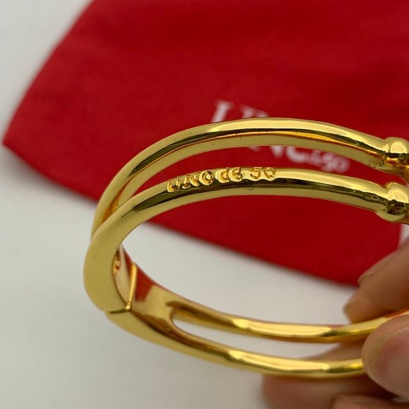 Uno de 50 Tailormade Bracelet open Bracelet Ikon shape Bracelet Gold - Picture 6 of 10